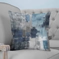 thumbnail image 4 of Blue Grey 24x24 Pillow Covers Set of 2, Abstract Art Oil Painting Modern Geometric Throw Pillow Covers Decorative Couch Cushion Case, Microfiber Square Pillowcases for Bedroom Car Living Room, 4 of 7