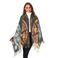 thumbnail image 3 of FORMRS Womens Scarf Winter Soft Long Big Warm Shawls Wrap Tassel Scarves, Starry Pizza, 3 of 9