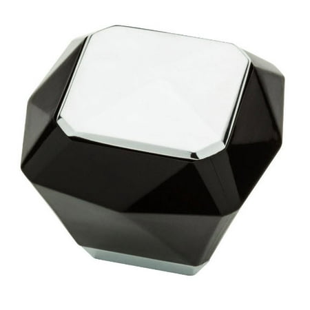 - (10 Pack) Kaley Collection Knob Black And Chrome 1-3/8