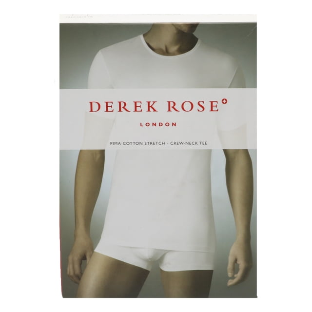 Derek Rose T-Shirt Col Rond Extensible en Coton Pima pour Hommes, Débardeurs et Camisole - m