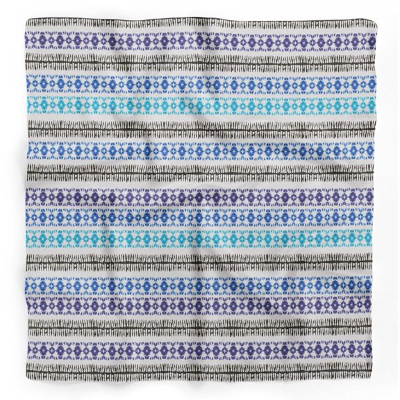 Bimba Blue Shibori Tie-Dye Printed Pure Silk Scarf For Hair Neck Head Bandanas For Women 40 x 40 Inches