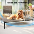 thumbnail image 6 of Cooling Elevated Dog Bed + Waterproof Removable Pillow-Top Mat, Bolster Dog Cot Bed, Raised Pet Cot with Breathable Mesh, No-Slip Feet, Dog Sofa Bed for Indoor& Outdoor, XXLarge, Brown, 6 of 14