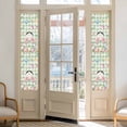 thumbnail image 2 of Easter Window Privacy Film, Spring Rabbit Feet Wildflowers Eggs Green Lattice Static Cling UV Sun Blocking Heat Control Window Tint Day and Night, Non-Adhesive One Way Privacy Cover 17.7''x78.7'', 2 of 7