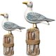 thumbnail image 1 of KAIYANG piezas de adorno con forma de ave marina, estilo mediterráneo, pájaro de madera, figura artística, artesanía decorativa, 1 of 5