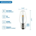 thumbnail image 2 of Great Value C7 LED Deco Light Bulbs, 0.8W (4W Equivalent) Soft White E12 Candelabra Base, 4 Pack, 2 of 8