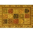thumbnail image 1 of Ahgly Company Indoor Rectangle Abstract Yellow Modern Area Rugs, 7' x 9', 1 of 4