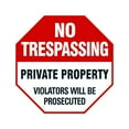 thumbnail image 1 of NO TRESPASSING Flag Metal Sign Poster Yard Signs Plaque Bar Club Cafe Garage, 1 of 9