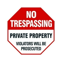 Vikakiooze Home Decor , NO TRESPASSING Flag Metal Sign Poster Yard Signs Plaque Bar Club Cafe Garage