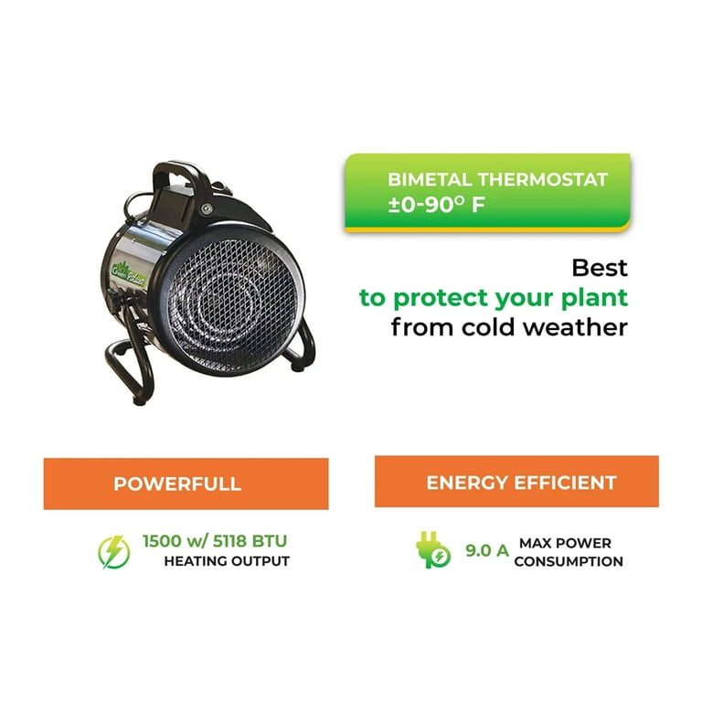 Greenhouse heating - Electric fan heater '' Palma 2kW '' (Thermostat  Digital) - The online shop for Gardening