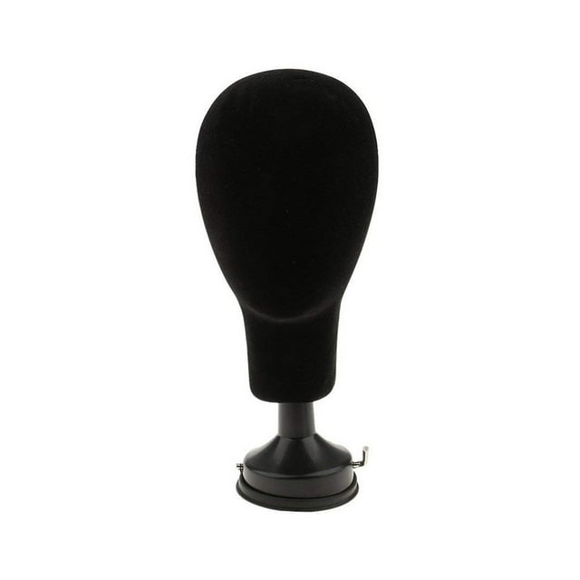Maoww Foam Wig Holder Replacing Solid Color Flocking DIY Stable Smooth Stuffed Vivid Hat Display Stand Base Accessories Black