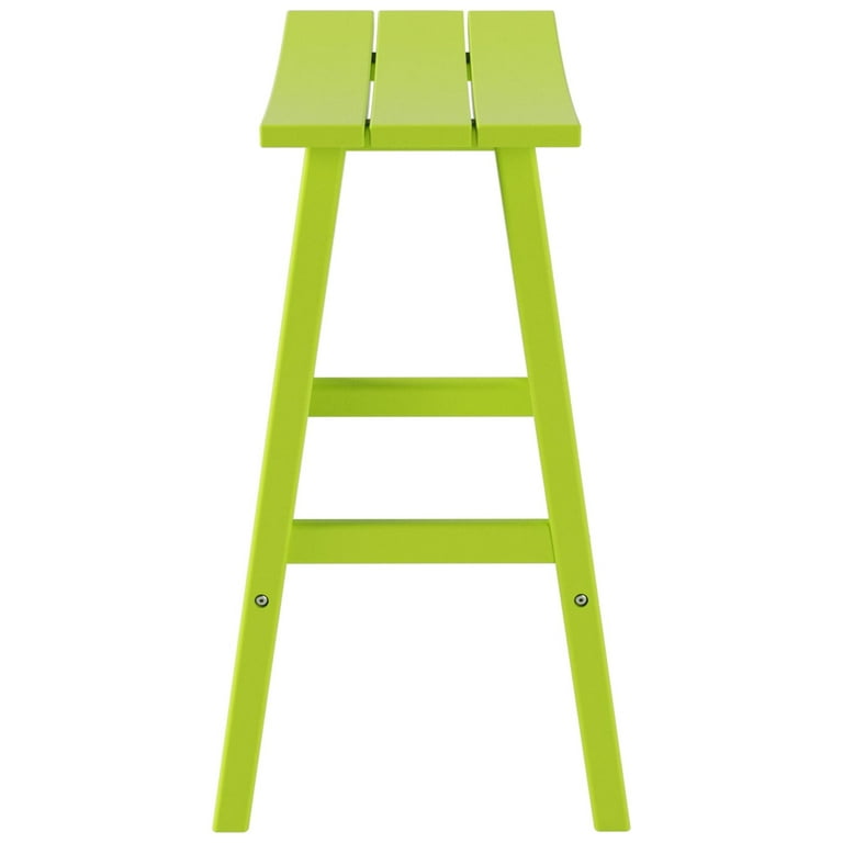 GARDEN 29 Inches Adirondack Plastic Outdoor Bar Stools (Set of 2), Lime 