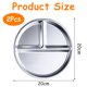 thumbnail image 5 of Plato de acero inoxidable para niños pequeños con ventosa, platos divididos de 23 cm con fundas de silicona extraíbles, juego de 2 platos irrompibles para refrigerios de bebé, 5 of 5