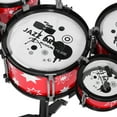 thumbnail image 3 of Phenofice 1 Set Kids Music Instruments Mini Jazz Drum Set Red ABS Sound Effects Production Educational Activities, 3 of 6