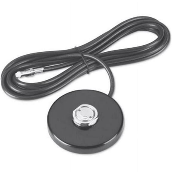Larsen  3.5 in. Round Mag Mount Antenna with 12 ft. Coax BNC Connector - Black - 3.5 in.