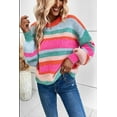 thumbnail image 5 of Ushdele Chic Striped Sweater: Drop Shoulder, Puff Sleeves – Instant Style!, 5 of 8