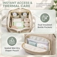 thumbnail image 6 of DEFAHN Small Diaper Bag Backpack,Baby Diaper Bag with 9 Pockets, 2 Insulated Pockets,Stroller Clip,Lightweight Convertible Tote Bag for Women Apricot, 6 of 7
