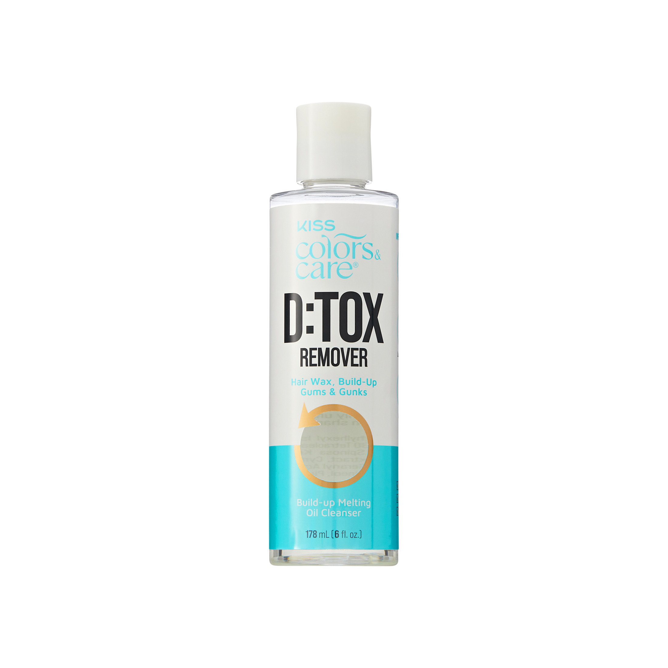 Kiss Colors & Care D:TOX Hair Detox Remover, Build-Up Melting Oil Cleanser, 6 fl. oz.