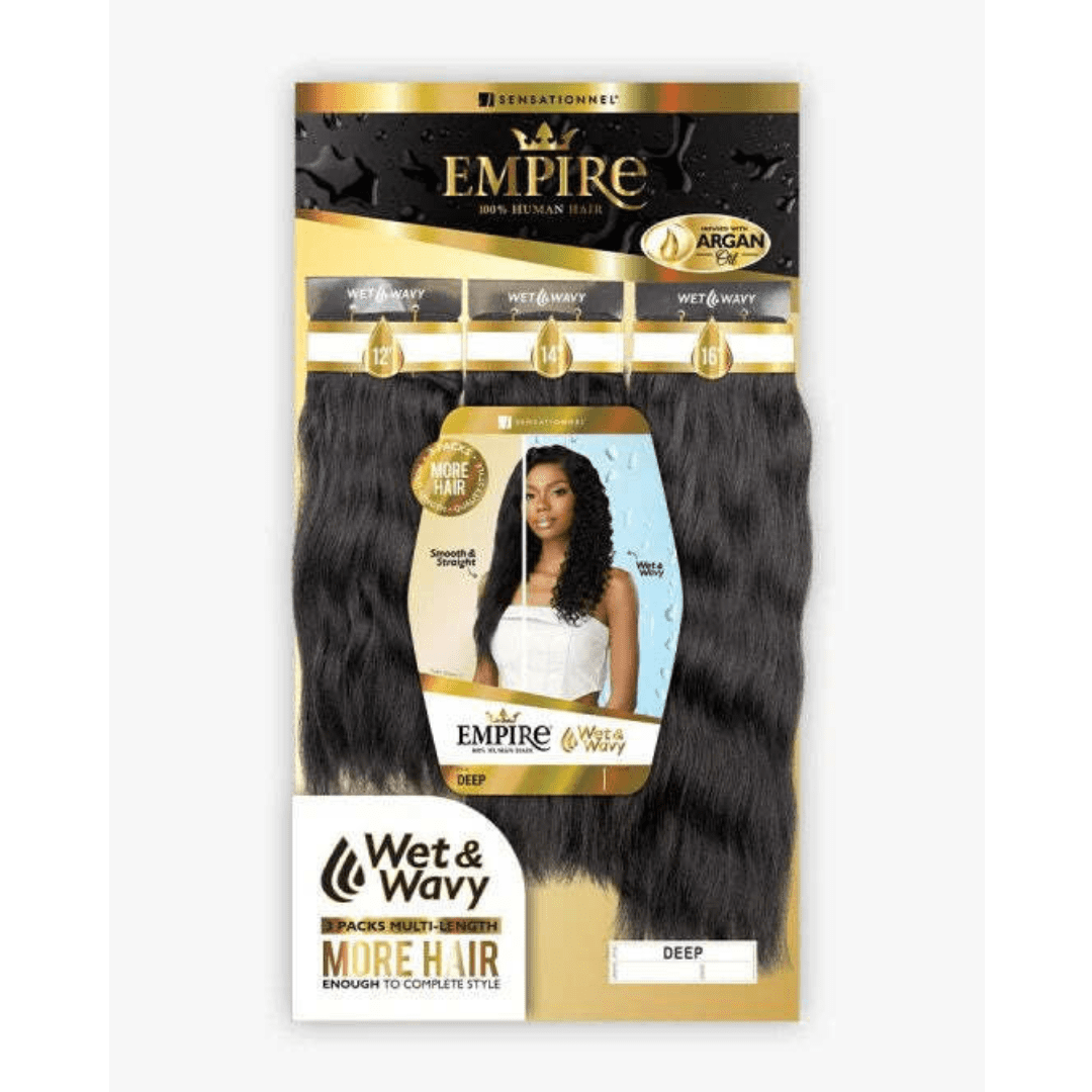 Sensationnel Empire 100% Human Hair Multi-Pack Wet & Wavy Bundle Deal- Deep Wave