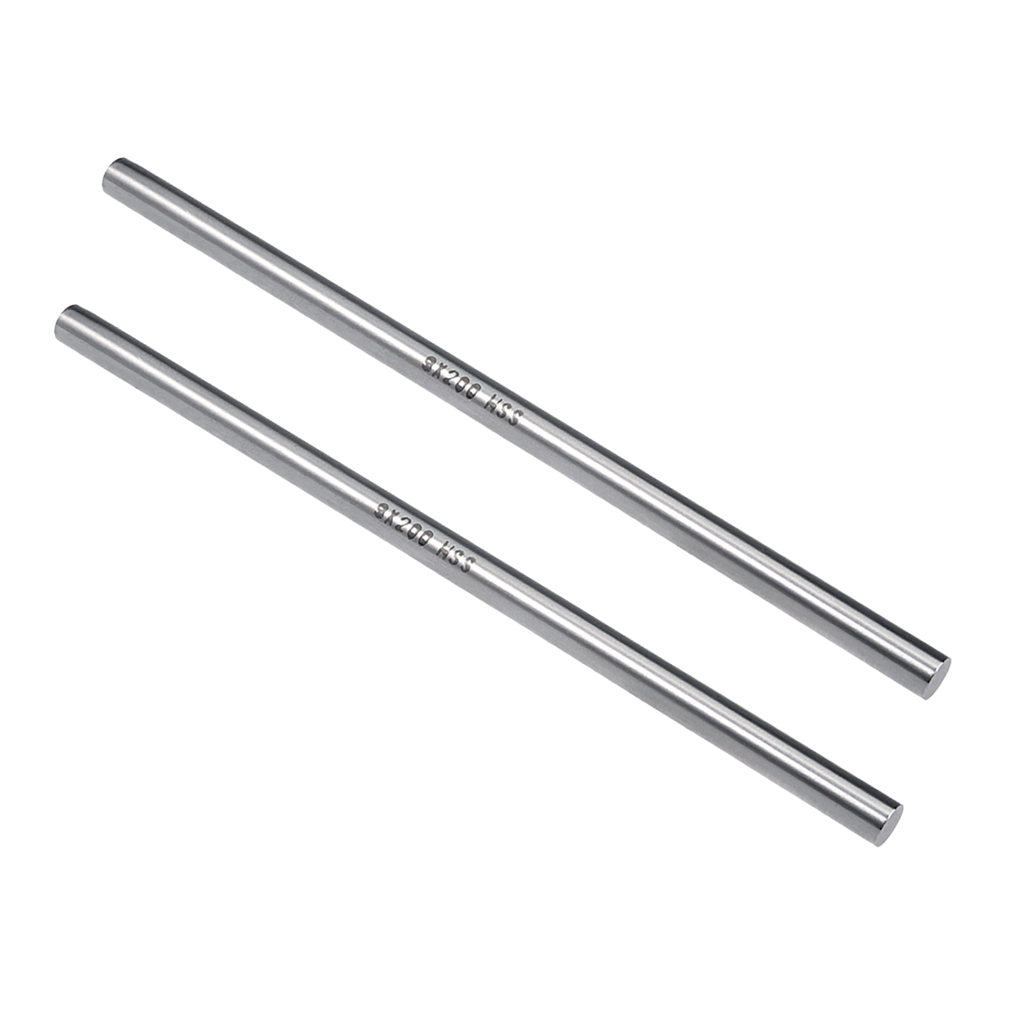 Uxcell 9mm x 200mm HSS Lathe Shaft Bar Stock Tool Round Steel Rod 2