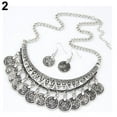 thumbnail image 4 of Jiaroswwei Women's Vintage Coin Style Choker Necklace Hook Earrings Statement Jewelry Set, 4 of 7
