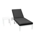 thumbnail image 3 of LeisureMod Chelsea Outdoor Chaise Lounge Chair & Side Table in Black, 3 of 13