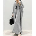 thumbnail image 2 of NANAHuang Button Down Shirt Dress for Womens Cotton Linen Long Sleeve Maxi Dress Striped Casual Loose Fit Dress with Pockets, 2 of 6