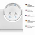 thumbnail image 5 of 1x Infrared Motion Detector Emerging Wall Mount Indoor Outdoor Splashproof Tiltable 180° Working Area 12m Range White, 5 of 5