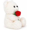 thumbnail image 3 of Guvpev 9" Teddy Bear Stuffed Animal, Hugging Rose, Super Soft  Romantic Teddy Bear Plush Toy, Valentine's Day, Mother's Day &  Graduation Gift, White, 3 of 13