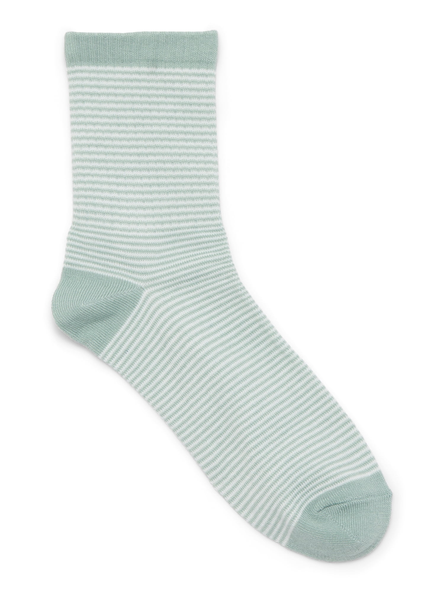 No Boundaries Women's Embroidered Scallop Edge Mid-Crew Socks, 6-Pack, Size 4-10