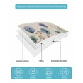 thumbnail image 5 of Blue Teal Spring Floral Twin Size Down Alternative Comforter,Lightweight Comforter Quilt Bedding Set with Pillow Shams Watercolor Botanical Summer Flowers Bed Comforter Duvet Insert 68"x86", 5 of 7