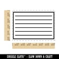 thumbnail image 2 of Notecard with Lines Rectangle Rubber Stamp Stamping Scrapbooking Crafting - Small 1.7in, 2 of 7