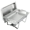 thumbnail image 3 of ZenSports 8 Pack 8QT Chafing Dish Full Size Buffet Set Stainless Steel Food Warmer W/ Water Pan, Silver, 3 of 10