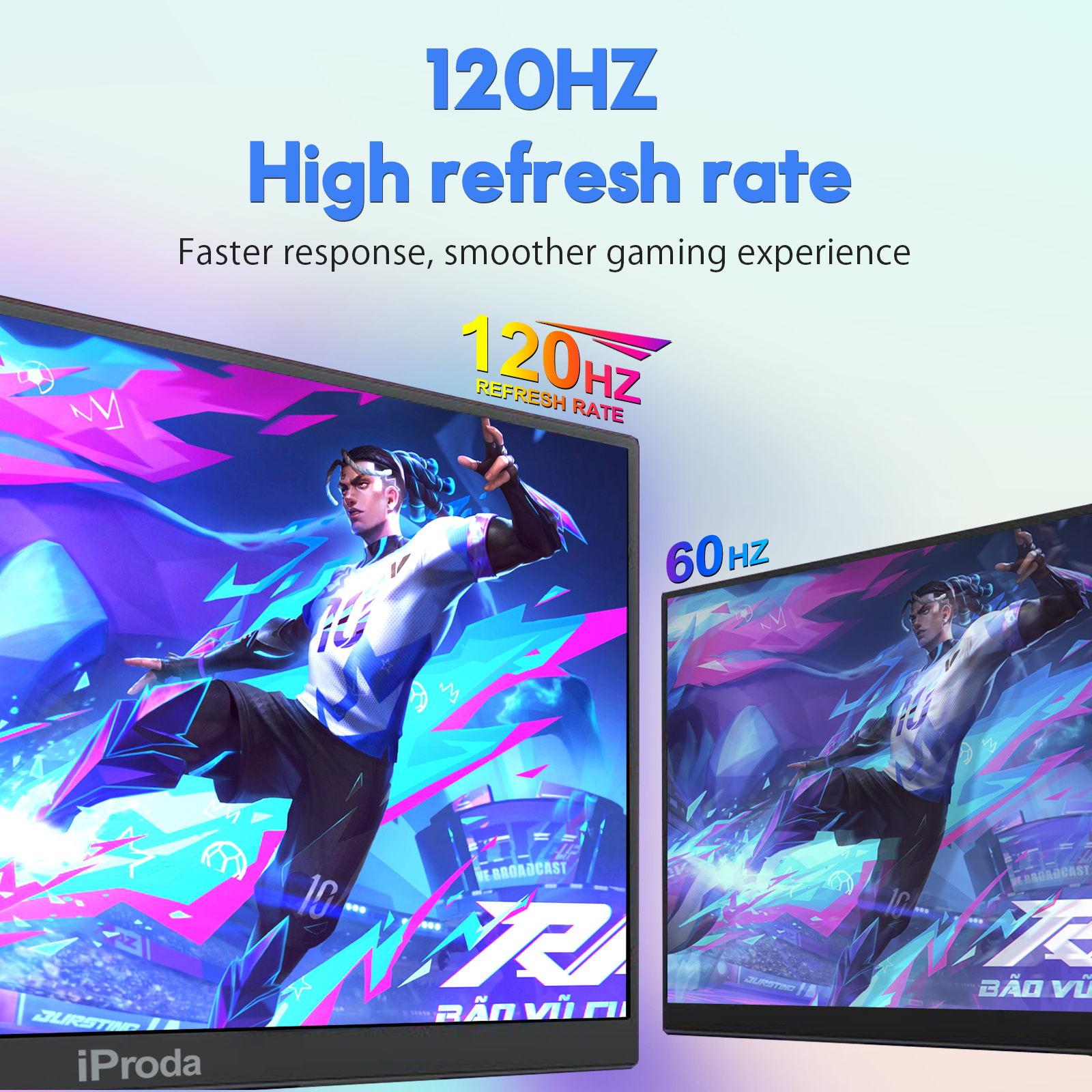Iproda Portable Monitor 120hz FHD 1080P 18.5 Inch Portable
