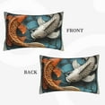 thumbnail image 2 of Naloa Colorful Koi Fish Art Pillowcase, Throw Pillowcase, Wrinkle-Free, Stain-Resistant with Hidden Zipper for Bedroom Sofa-16"x24", 2 of 6