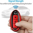 thumbnail image 5 of Compatible with Nissan Key Fob Cover Soft TPU Key Case for Infiniti X-Trail Rogue Altima Quest Pathfinder Sentra Patrol CIMA Fuga Armada Teana Murano 3 Buttons Key Shell-Red, 5 of 5