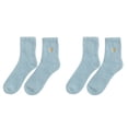 thumbnail image 2 of Tiqkatyck Ankle Socks Clearance, 2 Pairs of Women Casual Animal Print Cotton Socks Tube Cozy Socks Compression Socks for Women Crew Socks for Women No Show Socks Womens Light Blue One Size, 2 of 5