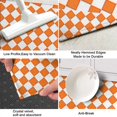 thumbnail image 3 of Orange and White Diamond Pattern Kitchen Rug Mat,Kitchen Runner Rugs Non Skid Washable,Decorative Kitchen Floor Mats for Kitchen,Sink,Laundry,17"X47", 3 of 5