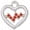 Red, variant on Delight Jewelry Silver-tone Heart with AB Crystal Heartbeat - Large Goldtone Crystal Initial - A - Charm Necklace, 17.5" 2"