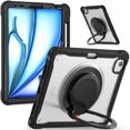 thumbnail image 2 of XYX For iPad Air 11 inch Case (2025 M3/2024 M2), 360 Rotating Hand Grip, Shoulder Strap, Heavy Duty Drop Protection, Transparent, 2 of 7