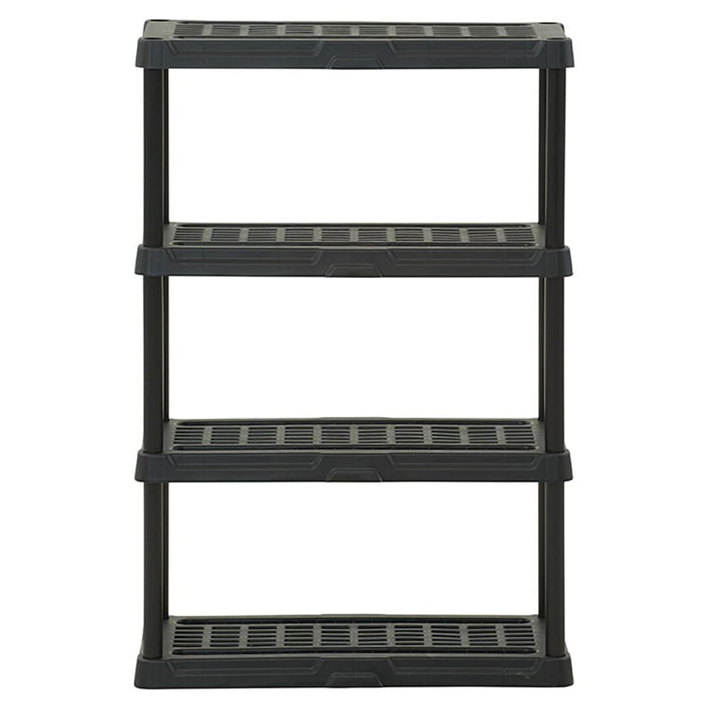 Reviews for Rimax Black 3-Tier Plastic Garage Storage Shelving Unit (36 in.  W x 39 in. H x 18 in. D)