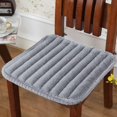 thumbnail image 2 of Stripe Gray 40x40cm Plush Chair Seat Cushion with Bind Seat Cushion Chair Pad Seat Square Pad Fart Pad Dining Chair Mat, 2 of 2