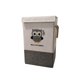 thumbnail image 1 of Contenedor de almacenamiento plegable de lino, caja organizadora de tela, portátil para organizar hogar, plegable para almohadas, ropa sucia y Búho, 1 of 9