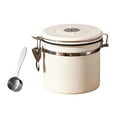 thumbnail image 3 of Coffee Container, Airtight Storage Tank, Vacuum Storage Tool, Household Coffee Bean Sealed Storage Tank, Tea Sugar Canisters white 1.2L, 3 of 8