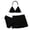 Z12-Black, variant on Shadoumai Girls Swimsuit Cover Up Rash Guard Bikini Sets for Girls 16-18 Adjustable Straps Tankini Sets 3 Piece Girls Bathing Suit size 8 Ruched Color Block Modest Swimwear