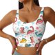 thumbnail image 1 of Fotbe Dinosaur Sujetador Deportivo Largo sin Aros para Mujer con Almohadillas y Soporte Medio, Transpirable y Absorbente, Camiseta Tipo Chaleco o Tank Top-Medium, 1 of 8