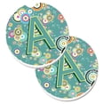 thumbnail image 1 of Carolines Treasures CJ2015-ACARC Lettre A Cercle Initiale Alphabet Ensemble de 2 Porte-Gobelets sous-Verre de Voiture, 1 of 1