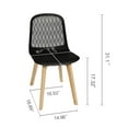 thumbnail image 3 of Mid Century Modern PP dining chair with Wooden Legs , kitchen & Dining Room Chairs Assemble Easily, kitchen chairs for Kitchen Dining Room & Living Room., 3 of 7