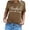Khaki, variant on Women's Thanksgiving Letter Print T-Shirt Summer Top