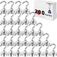thumbnail image 1 of LOVIMAG Ganchos magnéticos fuertes, imanes de tierras raras de 25 libras, resistentes con gancho para refrigerador, fuerte gancho de crucero para colgar, imanes de techo para colgar, parrilla y cocina, 1 of 4
