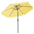 thumbnail image 4 of CorLiving 10ft Large Tilting Round Market Patio Umbrella with Side Flaps and Steel Frame, Yellow, 4 of 10